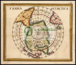 085 Carta geografica antica - Antartide carta antica visione totale anno 1680 circa